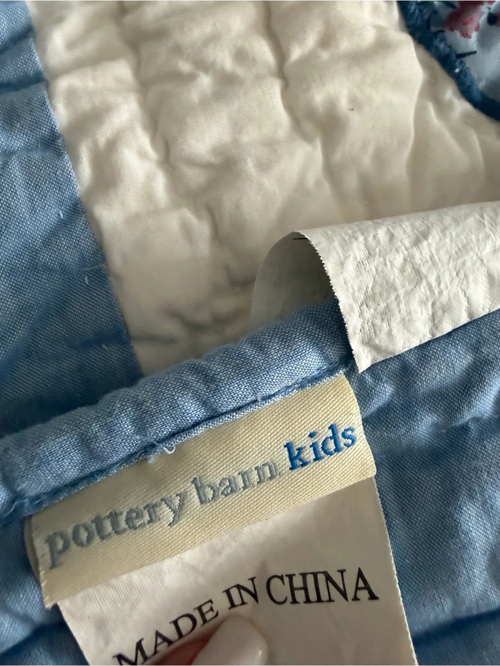 Pottery Barn Kids Pink and Blue Tea Cup & Teapot Quilt - Picture 5 of 9